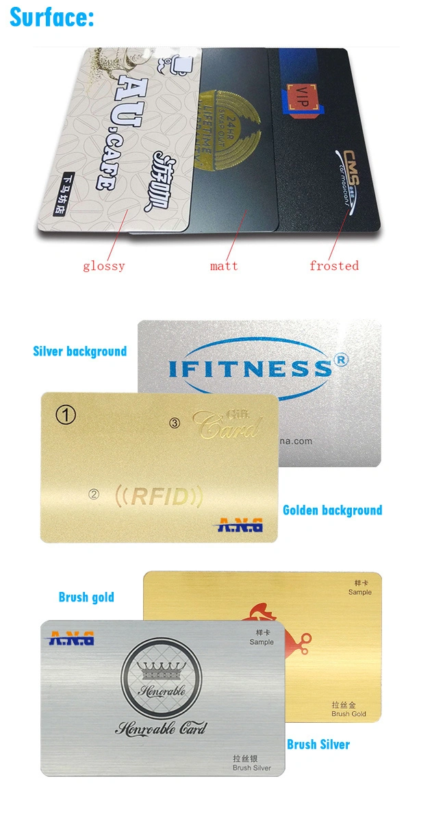 Personal Printing RFID Manbership Card for Fitness Centre VIP Management