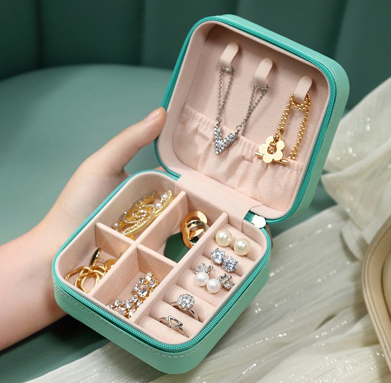Luxury Portable PU Leather PVC Cardboard Jewelry Set Gift Packaging Box