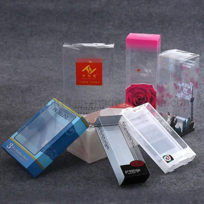 Emballage cadeau pliant boîte en plastique transparente en PVC PP pour animaux de compagnie avec impression