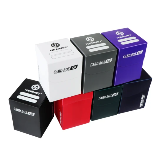 Boîte de stockage de cartes de jeu en plastique PP de taille personnalisée, boîte à bascule